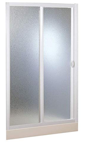 Forte BSE129001 - Cabina de ducha de 1 lado de 150 cm, reducible, color blanco