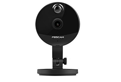 Foscam C1 V3- Cámara IP Wi-Fi HD 720p, Visión nocturna, Detección de movimiento con sensor PIR, Alerta por correo electrónico, Ranura microSD, ONVIF, P2P, Plug & Play, Negro