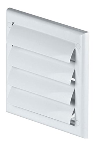 FUSSY CHOICE LTD - Rejilla de ventilación (plástico, 100 mm, compuertas de gravedad), color blanco