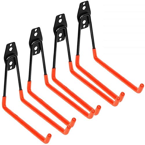 Ganchos de Almacenamiento de Garaje - 4 piezas Ganchos para Colgar Gancho para Colgador de Garaje Dobles Gancho de Bicicleta de Pared para Organizar Herramientas Multifuncional (Grande) Ganchos de Almacenamiento de Garaje - 4 piezas Ganchos para Colgar Gancho para Colgador de Garaje Dobles Gancho de Bicicleta de Pared para Organizar Herramientas Multifuncional (Grande)