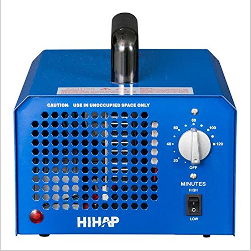 Generador de ozono profesional 3000 a 7000mg / h, 3.5 a 7g / h temporizador ajustable generador de ozono purificador de aire perfecto para su automóvil, desinfección la cocina, reducir el olor, Azul
