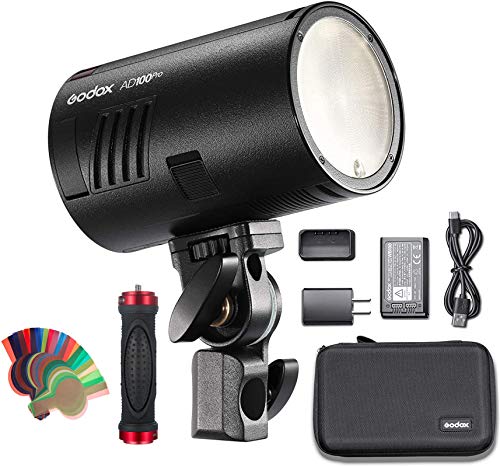 Godox AD100Pro AD100 Pro Pocket Flash 100W 2.4G Wireless HSS 2600mAh Li-Ion Battery 360 Full-Power Flashes Compatible for Nikon Canon Sony Fujifilm Olympus Camera