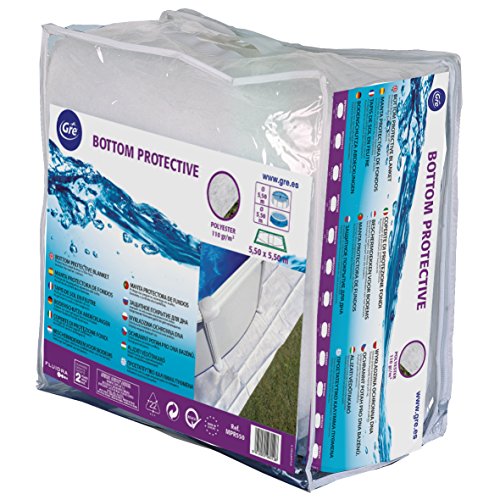 Gre MPROV610 - Manta Protectora Piscina Elevada de 530 x 280 cm, 610 x 375 cm o 500 x 340 cm, Color Blanco