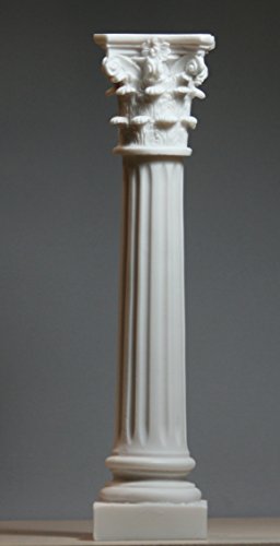 greekartshop - Columna griega corintia de la orden del pilar de arquitectura de decoración de alabastro escultura de 10,2 pulgadas