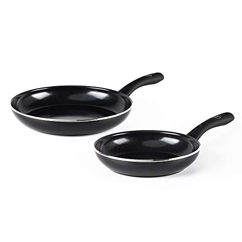 GreenChef Juego de Sartenes Antiadherentes con Revestimiento de Cerámica, Aptas para Todo Tipo de Cocinas, Inducción, Horno y Lavavajillas, 20/28 cm, Negras GreenChef Juego de Sartenes Antiadherentes con Revestimiento de Cerámica, Aptas para Todo Tipo de Cocinas, Inducción, Horno y Lavavajillas, 20/28 cm, Negras