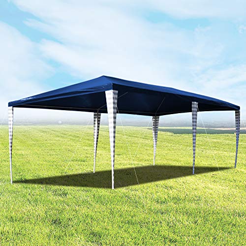 Hengda Cenador de jardín 3 x 6 m con protección UV para Fiestas, Carpa para Bodas y Fiestas al Aire Libre, jardín, Acampada, Azul