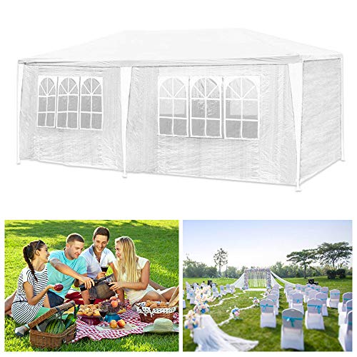 HGR steel structure polyethylene pavilion 3x6m carp Faltpavillon beach garden waterproof tent incl. 6 Sides Removable Festival Camping as a Refuge and White Plans