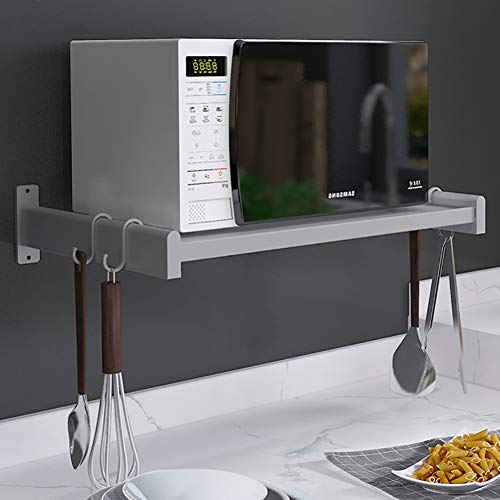 Horno Microondas Pared Estante Rack, Espacio De Aluminio Estanteria Baño Flotantes Estante De Almacenamiento Heavy Duty Cocina Estantería para Libros-Gris Horno Microondas Pared Estante Rack, Espacio De Aluminio Estanteria Baño Flotantes Estante De Almacenamiento Heavy Duty Cocina Estantería para Libros-Gris