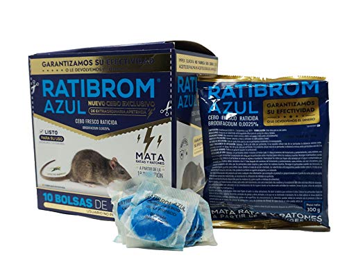 IMPEX EUROPA Ratibrom 2 Raticida Cebo Fresco Ratibom Azul 1 kg