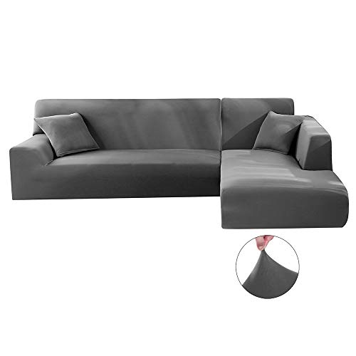 Iraza 2 Piezas Funda de Sofa Elástica Chaise Longue Brazo Largo Modelo Tunez Desde 190 a 300 cm (Gris, 190_x_230_cm) Iraza 2 Piezas Funda de Sofa Elástica Chaise Longue Brazo Largo Modelo Tunez Desde 190 a 300 cm (Gris, 190_x_230_cm)
