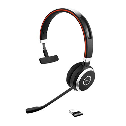 Jabra Evolve 65 UC - Auricular Inalámbrico Monoaural Optimizado para Comunicaciones Unificadas con Batería de Larga Duración - Adaptador Bluetooth USB - Negro Jabra Evolve 65 UC - Auricular Inalámbrico Monoaural Optimizado para Comunicaciones Unificadas con Batería de Larga Duración - Adaptador Bluetooth USB - Negro