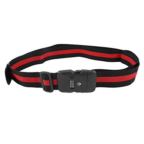 Jadpes Cerradura de combinación aprobada por la TSA, Bloqueo de PC y Material de Correas PP con diseño único de Seguridad y cinturón Ajustable para Maleta de e Jadpes Cerradura de combinación aprobada por la TSA, Bloqueo de PC y Material de Correas PP con diseño único de Seguridad y cinturón Ajustable para Maleta de e