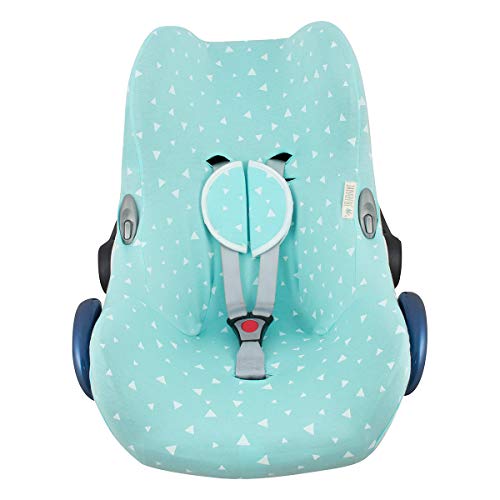 JANABEBE Funda compatible con Maxi Cosi Cabriofix, silla de coche gr 0 (Mint Sparkles)