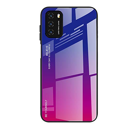 Jierich Funda para Xiaomi Mi 11 Fundas,TPU Silicona Borde Funda y Trasera Moda Colorido Degradado Cristal Templado Cubierta Fina Anti-Arañazos Case Cover para Xiaomi Mi 11