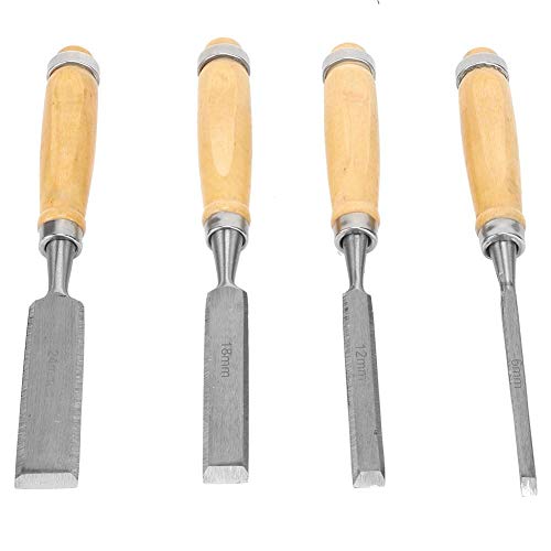 Juego de cinceles de madera Cincel de aleación de vanadio cromado Tallado de acero Mango de madera Carpintería Herramienta para trabajar la madera Juego de cinceles de madera Cincel de aleación de vanadio cromado Tallado de acero Mango de madera Carpintería Herramienta para trabajar la madera