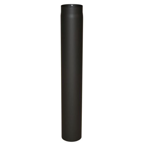 Kamino - Flam – Tubo para chimenea y estufa de leña, Tubo vitrificado –  acero resistente a altas temperaturas – Negro, Ø 150 mm/longitud 1000 mm