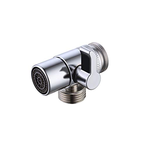 KES Válvula Desviador para el Grifo del Fregadero de la Cocina o Grifo del Fregadero del Cuarto de Baño Parte de Repuesto, M22 X M24, Cromo Pulido, PV10-CH KES Válvula Desviador para el Grifo del Fregadero de la Cocina o Grifo del Fregadero del Cuarto de Baño Parte de Repuesto, M22 X M24, Cromo Pulido, PV10-CH