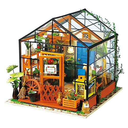 Kit De Casa De Muñecas De Madera, Casa En Miniatura De Madera 3D Sin Protección Contra El Polvo, Modelo De Casa Ensamblado Con Luces LED,Mini Modelo Invernadero Regalos De Cumpleaños Para Adolescentes Kit De Casa De Muñecas De Madera, Casa En Miniatura De Madera 3D Sin Protección Contra El Polvo, Modelo De Casa Ensamblado Con Luces LED,Mini Modelo Invernadero Regalos De Cumpleaños Para Adolescentes