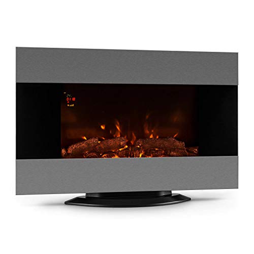Klarstein Basel Shape Edition - Chimenea eléctrica atmosférica, Imagen virtual, Calefactor 1000W/ 2000W, Fondo LED, 7 Colores, Modo DIMM, Control remoto, Instalación suelo o pared, Acero inox pulido Klarstein Basel Shape Edition - Chimenea eléctrica atmosférica, Imagen virtual, Calefactor 1000W/ 2000W, Fondo LED, 7 Colores, Modo DIMM, Control remoto, Instalación suelo o pared, Acero inox pulido