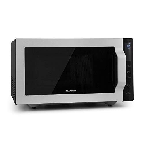 Klarstein Brilliance Roomy - Horno microondas grill, Microondas 2 en 1, Microondas 900W, Grill 1000W, Capacidad 25L, 14 programas, 2 modos combi grill/microondas, Acero inoxidable, Plateado Klarstein Brilliance Roomy - Horno microondas grill, Microondas 2 en 1, Microondas 900W, Grill 1000W, Capacidad 25L, 14 programas, 2 modos combi grill/microondas, Acero inoxidable, Plateado