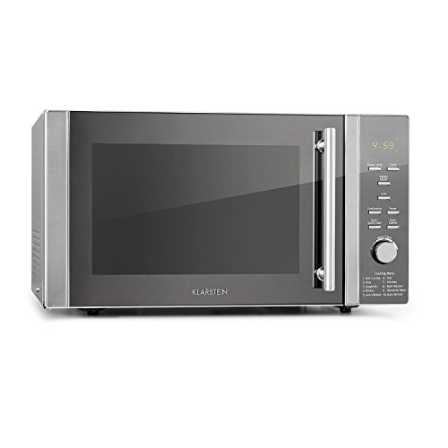 Klarstein Luminance Prime 34L microondas - grill y combi, 34 litros de volumen, Microondas de 1000 W, Grill de 1300 W, 11 niveles, 9 programas automáticos, 2 funciones combi, Plateado Klarstein Luminance Prime 34L microondas - grill y combi, 34 litros de volumen, Microondas de 1000 W, Grill de 1300 W, 11 niveles, 9 programas automáticos, 2 funciones combi, Plateado