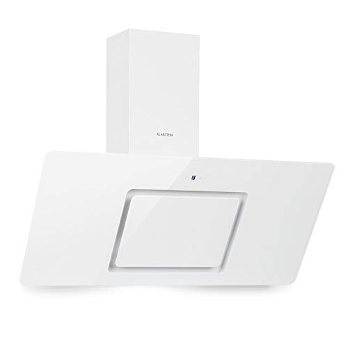 Klarstein Sofia 90 campana extractora, compacta, 90 cm, clase B, 300 m³/h, extracción y ventilación, iluminación LED, control táctil, carcasa de vidrio, extractor de humos, extractor de pared, blanco Klarstein Sofia 90 campana extractora, compacta, 90 cm, clase B, 300 m³/h, extracción y ventilación, iluminación LED, control táctil, carcasa de vidrio, extractor de humos, extractor de pared, blanco