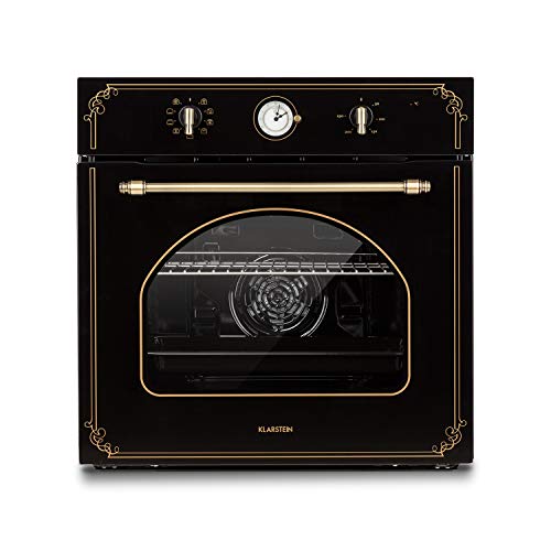 Klarstein Victoria Horno de cocina - Horno eléctrico, Diseño retro, 9 funciones, Autoapagado, 50-250°C, 70 litros, 10 alturas, Fácil de limpiar gracias a su apertura, Iluminación, Negro Klarstein Victoria Horno de cocina - Horno eléctrico, Diseño retro, 9 funciones, Autoapagado, 50-250°C, 70 litros, 10 alturas, Fácil de limpiar gracias a su apertura, Iluminación, Negro