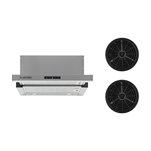 Klarstein Vinea Campana extractora de bajo mueble - 60 cm ancho, Extraíble, 610 m³/h máx. extracción, Filtro grasa, 2 x Filtro carbón activo, Clase A, Plateado Klarstein Vinea Campana extractora de bajo mueble - 60 cm ancho, Extraíble, 610 m³/h máx. extracción, Filtro grasa, 2 x Filtro carbón activo, Clase A, Plateado