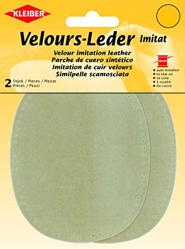 Kleiber - Rodilleras/Coderas ovaladas de Antelina, para coserlas, 12,5 x 10 cm, Seda