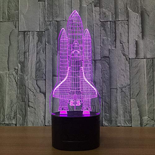 Lámpara de Mesa Modelo Creativo de Cohete 7 lámpara de Mesa Que Cambia de Color luz de Noche Nueva 2 Control Remoto