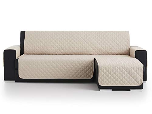 LANOVENANUBE - Funda Chaise Longue Acolchado - Práctica - Derecha 240 cm - Color Beig C02 LANOVENANUBE - Funda Chaise Longue Acolchado - Práctica - Derecha 240 cm - Color Beig C02