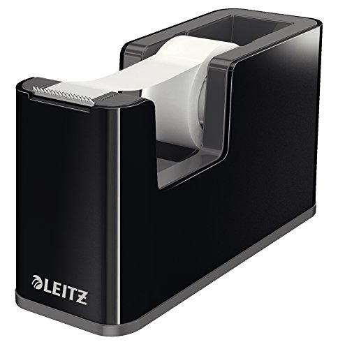 Leitz, Dispensador de cinta adhesiva, Soporte fijo, Incluye 1 cinta adhesiva inscriptible, Negro/Gris, WOW, 53640095 Leitz, Dispensador de cinta adhesiva, Soporte fijo, Incluye 1 cinta adhesiva inscriptible, Negro/Gris, WOW, 53640095