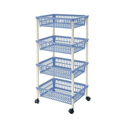 Lennox - Carrito verdulero 4 cestos 40x85 Mito Azul Lennox - Carrito verdulero 4 cestos 40x85 Mito Azul