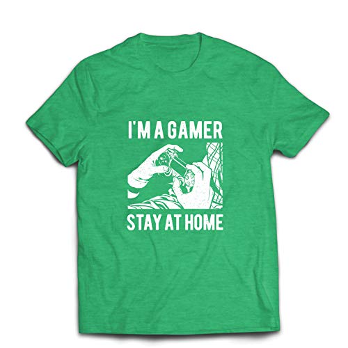 lepni.me Camisetas Hombre Soy una Jugador Regalo de Cuarentena para Videojuegos Quédate en Casa (XX-Large Brezo Verde Multicolor)