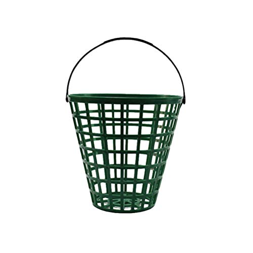 Lintat Cesta para pelotas de golf, 2 tamaños, plástico verde, contenedor para pelotas de golf con asa