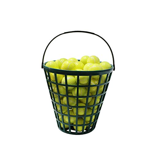 LIOOBO 1 unid Cesta de Pelota de Golf contenedor de Pelota de Golf con Mango Soporte de Bola Contiene Accesorios de Estadio (Verde Puede empacar 75 Piezas)