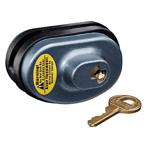 Master Lock 90DSPT Candado para Gatillo de Arma con Llave, Gris, 5,7 x 3,5 x 4 cm