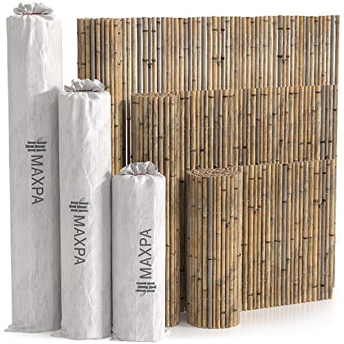 MAXPA Valla Bambú Natural decorativa y ocultación (500 x 100 cm)