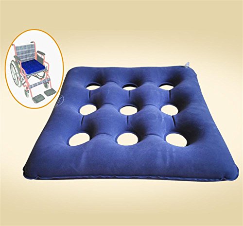 MEYLEE Silla de Ruedas médica Almohadilla de Aire Asiento Inflable 9 Hoyos colchón Transpirable Anti escaras Evitar decúbito Ideal para Sentarse de Forma Prolongada, b