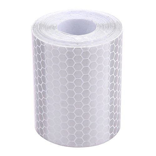MINGZE Cinta Reflectante, 5 cm de Ancho * 3 m De Longitud, Automoción Motocicleta Reflectores de Camiones de Tractor de Remolque, Advertencia de Precaución de Seguridad (Blanco) MINGZE Cinta Reflectante, 5 cm de Ancho * 3 m De Longitud, Automoción Motocicleta Reflectores de Camiones de Tractor de Remolque, Advertencia de Precaución de Seguridad (Blanco)