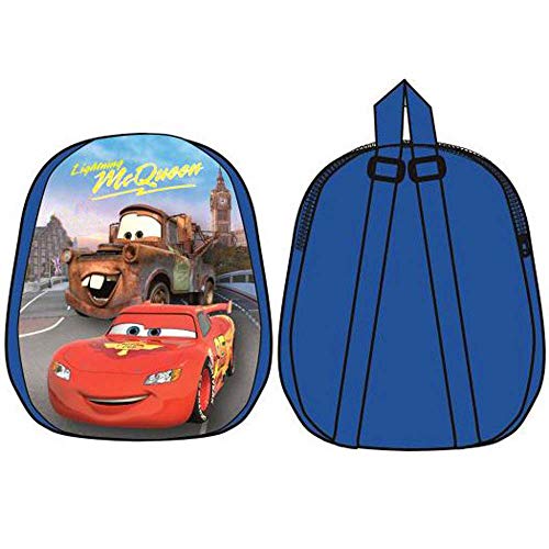 Mini mochila escolar y tiempo libre para niños con personajes Cars de 31 cm, licencia Disney.