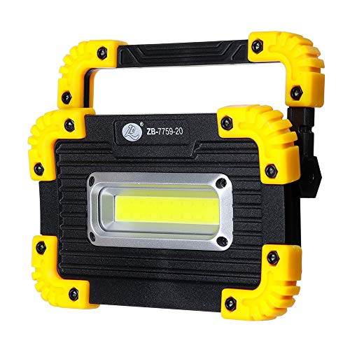 miuline COB Luz de Camping 10W Luz de Trabajo LED Recargable 3 Modos Linterna al Aire Libre Impermeable para la Reparación de Automóviles Pesca Camping Luces de Seguridad de Emergencia (rectángulo)