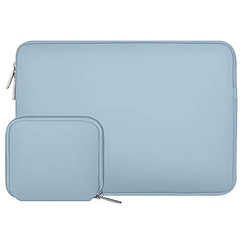 MOSISO Funda Protectora Compatible con 15 Pulgadas MacBook Pro A1990 A1707/14 DELL HP Acer/2019 Surface Laptop 3 15, Bolsa Blanda de Neopreno Agua Repelente con Pequeño Caso, Aireado Azul