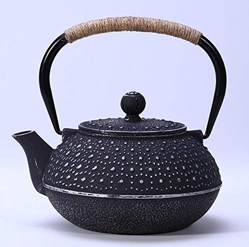MQEIANG 900 ml de Hierro Fundido Tetera Tetera de té Accesorios té Gran Juego de té decoración de la casa for la Boda de Unos Amigos de la Familia Amantes del té (Color : Guijia)