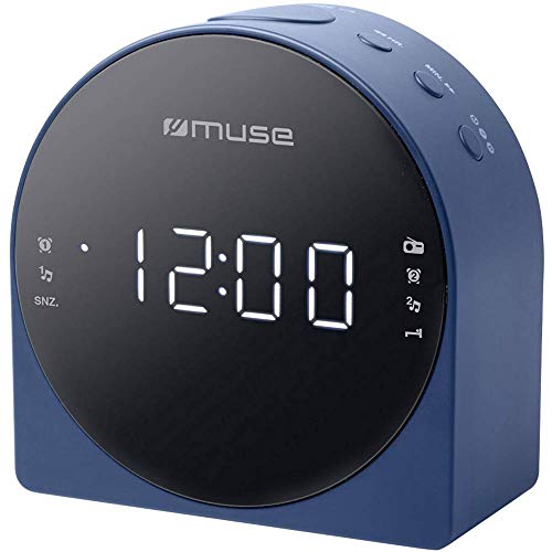 MUSE M-185 CBL - Despertador (Reloj Despertador Digital, Negro, LED, 2,29 cm (0.9"), AAA/R03/UM4, 230 V)