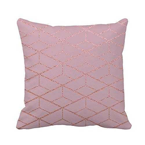 N\A Throw Pillow Cover Pink Glossy Rose Quartz Pattern Abstract Shiny Luxury Sparkling Funda de Almohada Funda de Almohada Cuadrada Decorativa para el hogar Funda de cojín