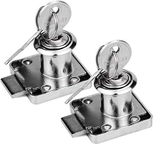 NATEE 2pcs Cerradura para Armario, Cerradura para escritorio, Cerradura para Muebles, Cerradura de Seguridad con Llaves, Cerradura de Gabinete, Cerradura de Cajón Acero Inoxidable 30 * 30MM Antirobo NATEE 2pcs Cerradura para Armario, Cerradura para escritorio, Cerradura para Muebles, Cerradura de Seguridad con Llaves, Cerradura de Gabinete, Cerradura de Cajón Acero Inoxidable 30 * 30MM Antirobo