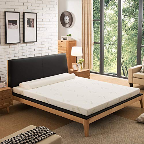 NOFFA Colchoncillo Viscoelástico 120x190, Topper Colchón de Espuma con Memoria Grosor 5 cm, Cubrecolchón Confortable con Funda Suave Extraíble y Lavable (120x190x5cm) NOFFA Colchoncillo Viscoelástico 120x190, Topper Colchón de Espuma con Memoria Grosor 5 cm, Cubrecolchón Confortable con Funda Suave Extraíble y Lavable (120x190x5cm)