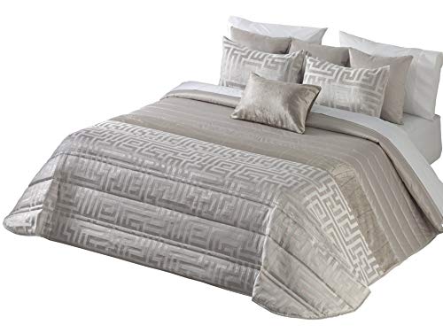 NORA HOME Boutí Edredon Acolchado Trujillo + Funda/s Cojin 40x60. (Beige, 235x260 (Cama 135)) NORA HOME Boutí Edredon Acolchado Trujillo + Funda/s Cojin 40x60. (Beige, 235x260 (Cama 135))