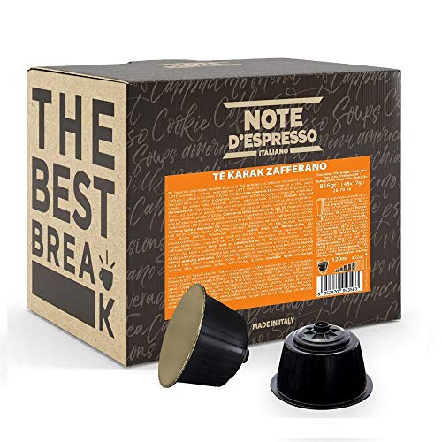 Note d'Espresso - Cápsulas para las cafeteras Nescafe Dolce Gusto, Chai Karak Saffron Tea, 17 g (caja de 48 unidades)